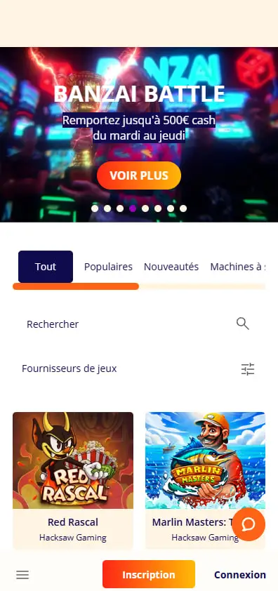 Banzai Nouveau Casino en Ligne en France